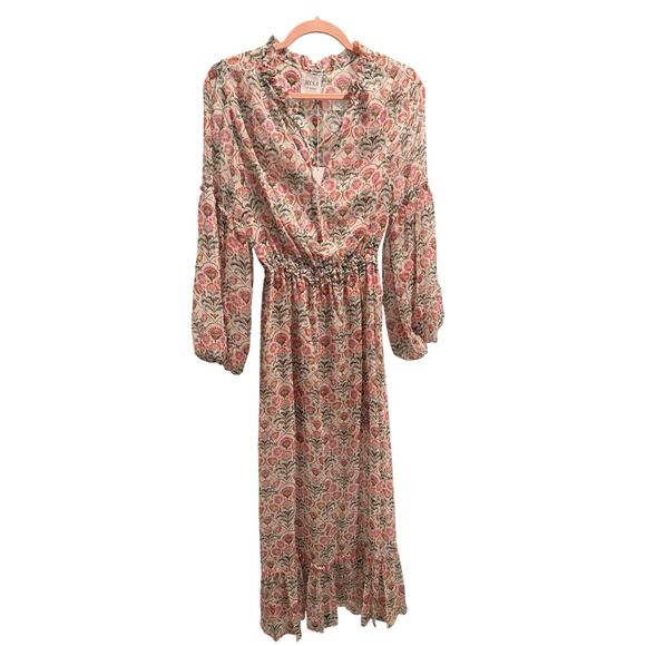 MISA Los Angeles Amata Pink Peasant Bohemian Cottage Dress NWT S $390 - Picture 7 of 7